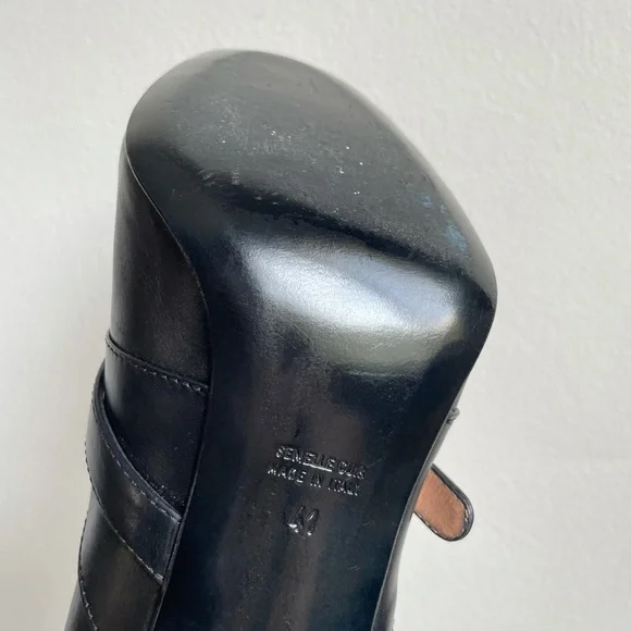 Laurence Dacade Black Leather Biker Bootie Heels - Picture 12 of 14